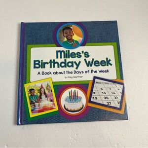 NWT Miles's Birthday Week by Meg Gaertner Children's Book Hardcover Reading Gift